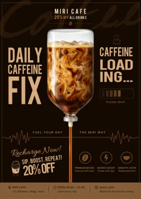 brown retro coffee promotion