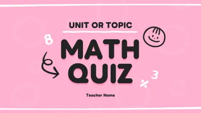 pink simple math quiz guide
