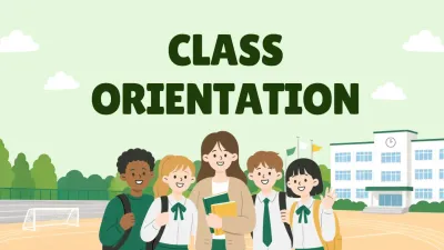 green simple school orientation guide
