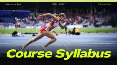 Lime Green Modern Sports Major Course Syllabus