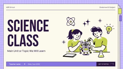 Purple Illustrative Science Class Guide Presentation