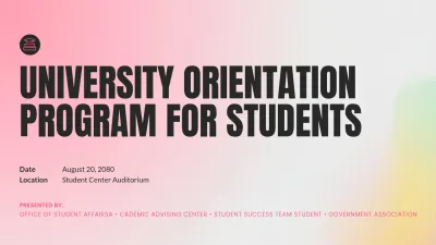 Pink Simple Education Event Presentation