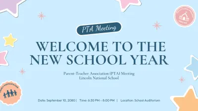 Blue Simple New School Year Presentation
