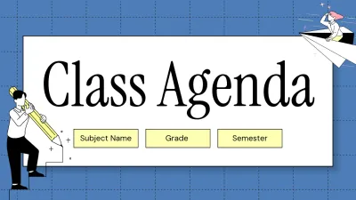 Blue Simple Education Agenda Presentation