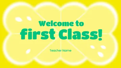 Yellow Simple Lemon Class Orientation Presentation