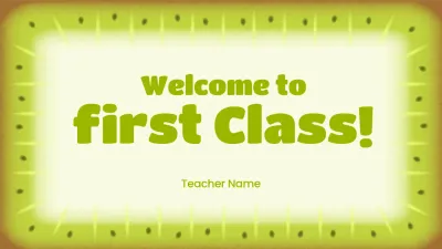 Green Simple Kiwi Class Orientation Presentation