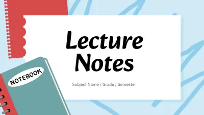 Blue Simple Lecture Notes Guide