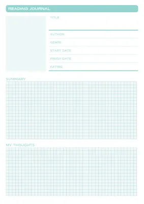 Mint Minimalist Reading Diary