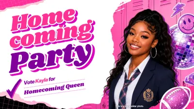 Pink Trendy Homecoming Party