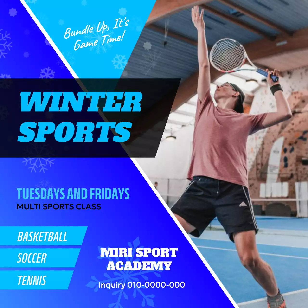 Blue Modern Sports Promotion Social Media Post