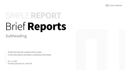 White Minimal Report Document Presentation