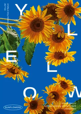 Yellow Modern Sunflowers Advertisement Poster