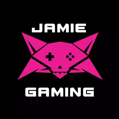 Pink Modern Gaming Logo YouTube Thumbnail
