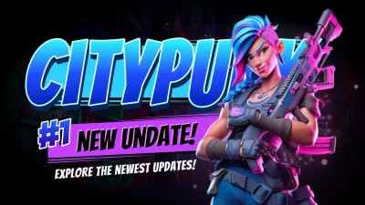 Blue Cyber Game Update Announcement YouTube Thumbnail