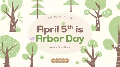 Green Nature Arbor Day Agenda Presentation