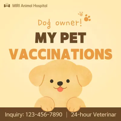 Beige Simple Pet Information Instagram Post