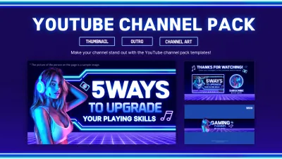 Blue Cyber Gaming Promotion YouTube Thumbnail
