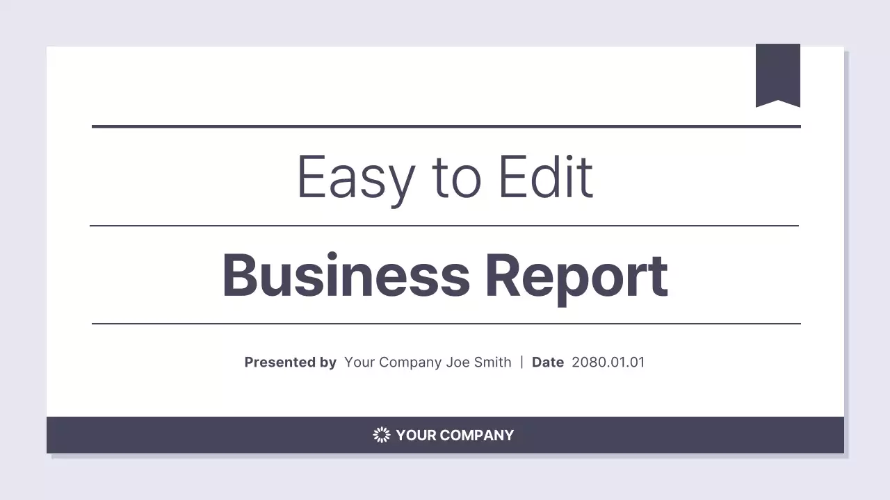 White Minimal Business Report Presentation
