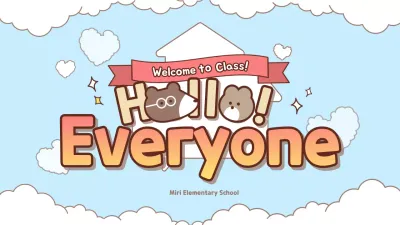 Blue Cute School Welcome Presentation