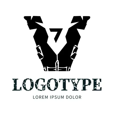 Black Modern Design Logo