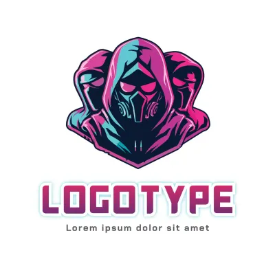 Neon Cyber Gaming Logo