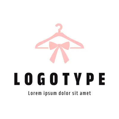 Pink Minimal Fashion Logo