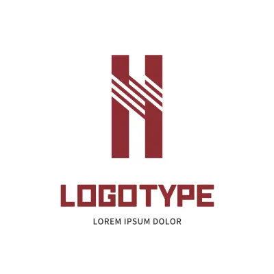 Maroon Modern Design Logo