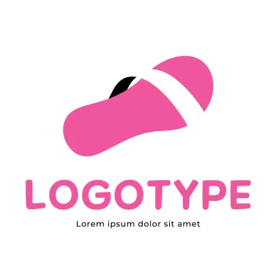 Pink Minimal Design Logo