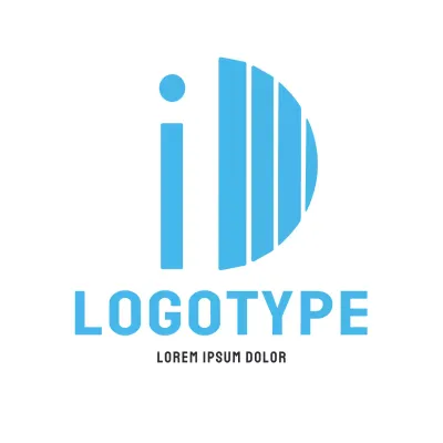 Blue Minimal Design Logo