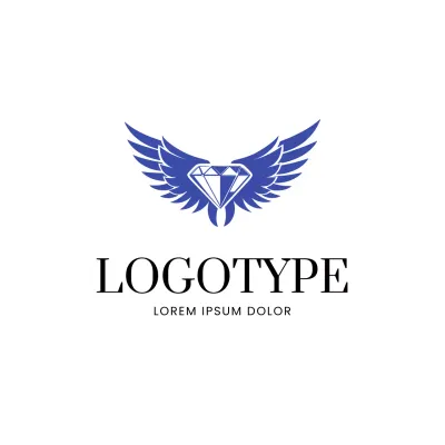 Blue Minimal Design Logo