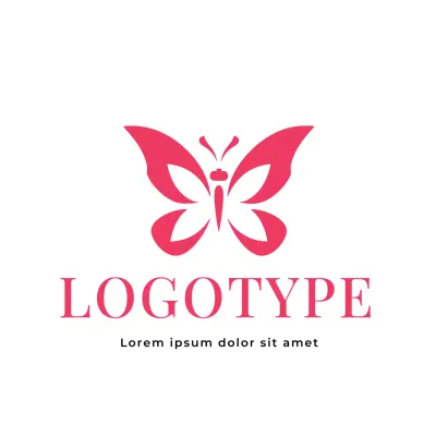 Pink Minimal Design Logo