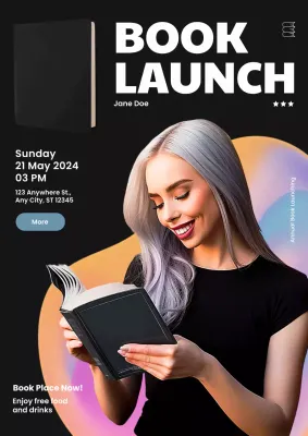 Black Modern Book Event Poster