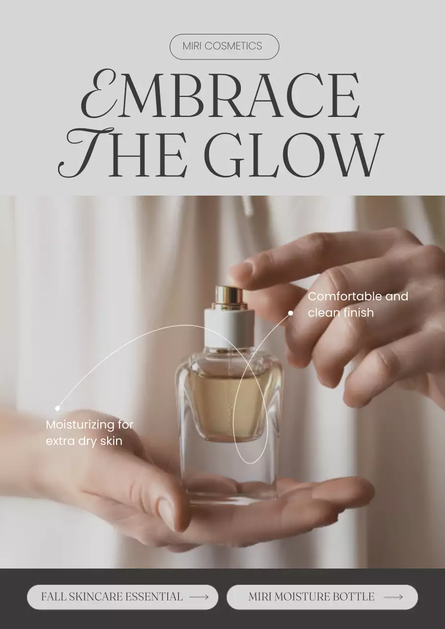 Beige Elegant Skincare Promotion Poster