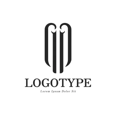 Black Minimalist Design Logo
