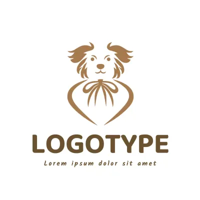 Brown Minimal Pet Business Logo
