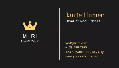 Black Elegant Business Card