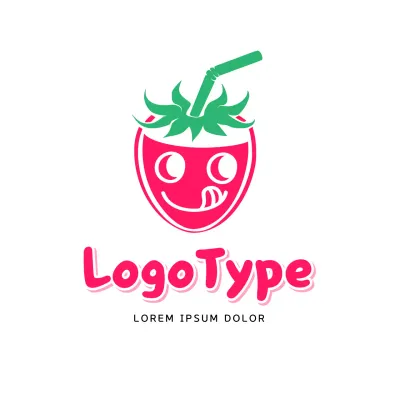 Pink Minimal Drink Logo