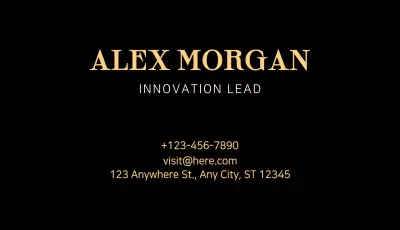 Black Elegant Business Card