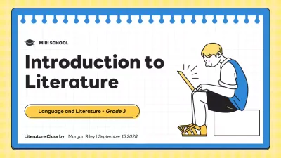 Blue Simple Literature Class Presentation