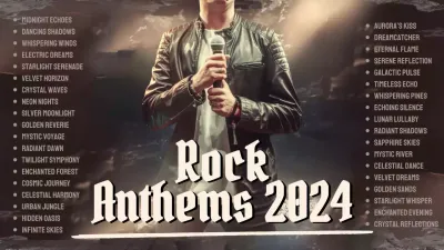 Black Retro Rock Playlist YouTube Thumbnail