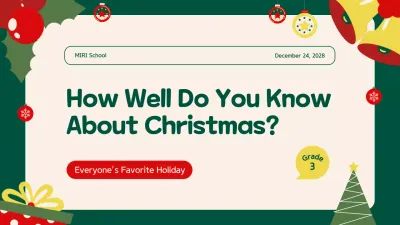 Green Festive Christmas Quiz Announcement Presentation