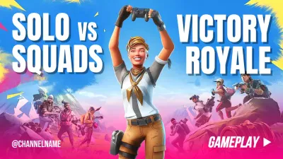 Blue Trendy Gaming Promotion YouTube Thumbnail