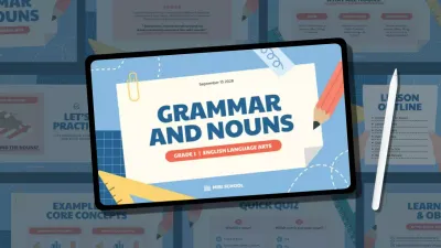Blue Modern Grammar Course Presentation