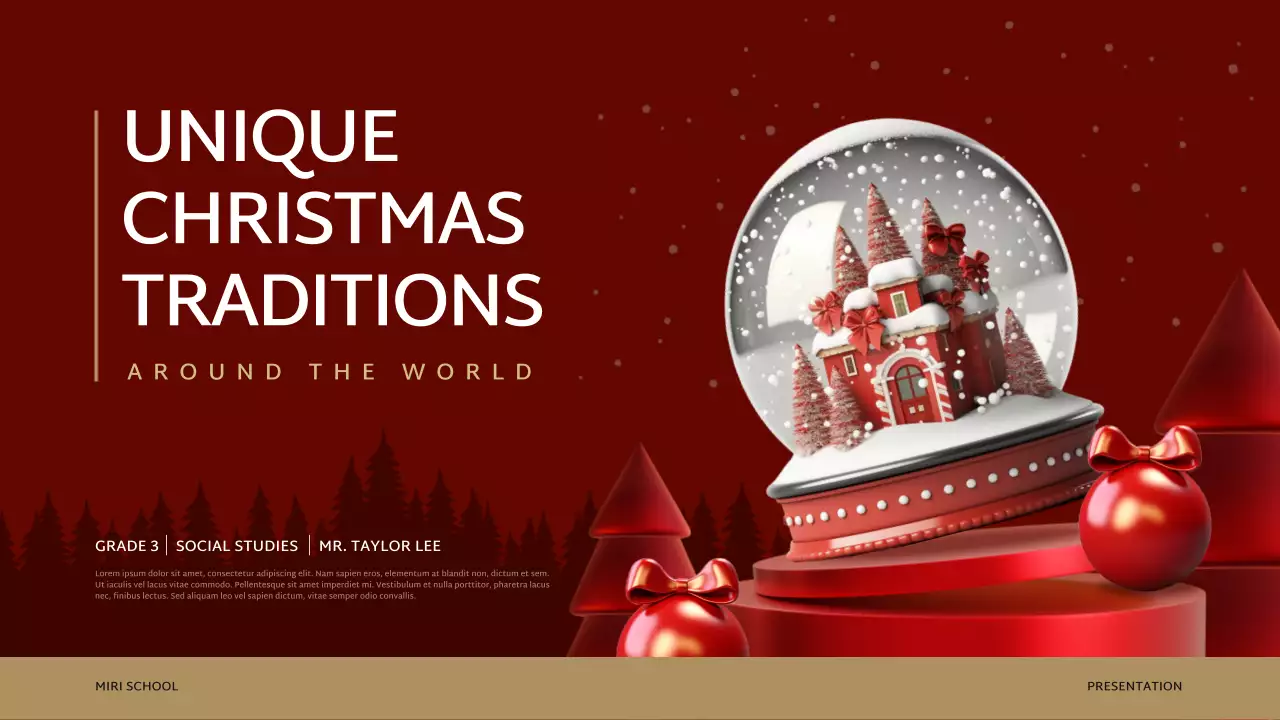 Red Traditional Christmas Presentation