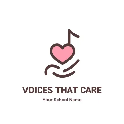 pink minimal school theme music logo