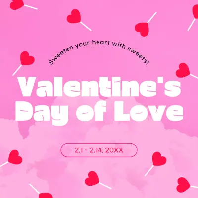 Pink Theme Cute Candy Confessions White Day