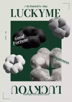 Artwork Using the Green Four Leaf Clover Texture