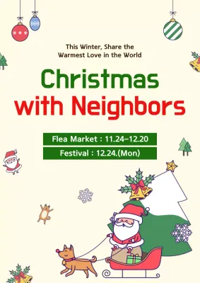 Red Traditional Christmas Event Promotion Poster