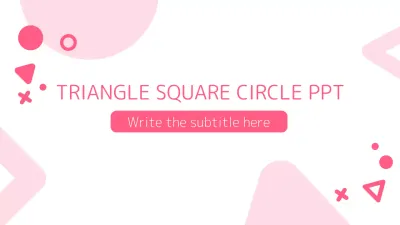 Presentation of pink clean geometric shapes