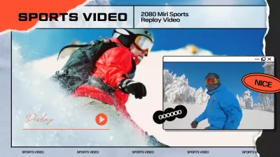 Promote sports replays with a red active theme